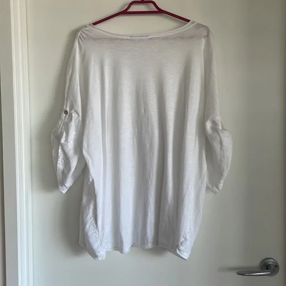 Italian linen cotton top OS - Picture 2 of 6